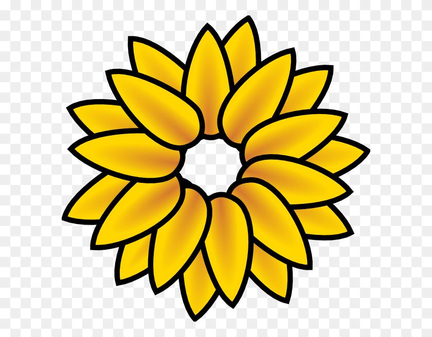 600x596 Blue Sunflower Clipart - Sunbeam Clipart