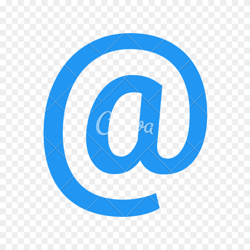 800x800 Blue Symbol Email Icon - Email Symbol PNG