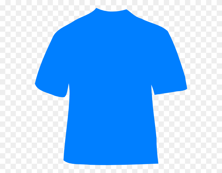 576x595 Blue T Shirt Png, Clip Art For Web - Tshirt Outline Clipart
