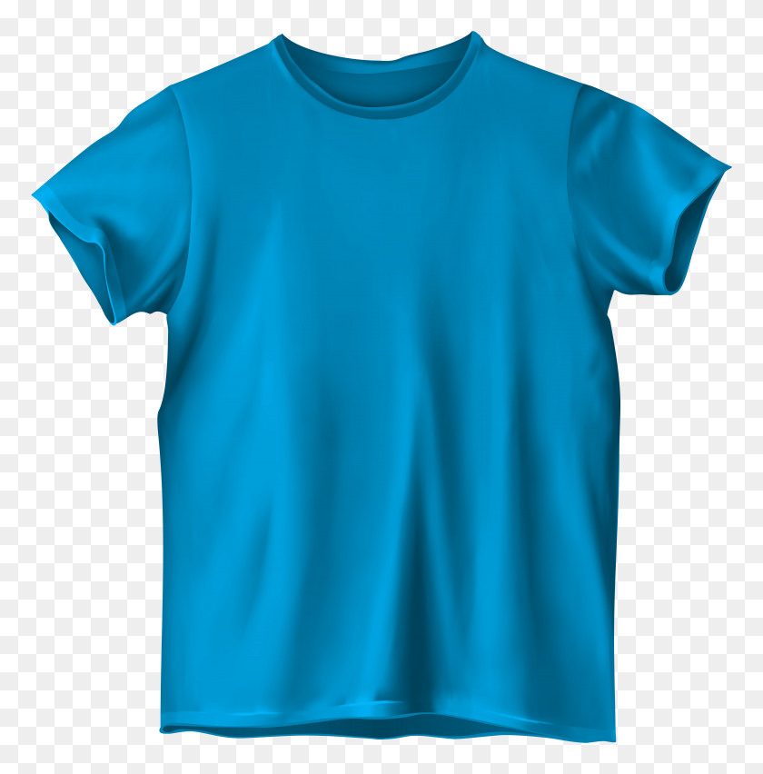 5903x6000 Blue T Shirt Png Clipart - Shirt Clipart PNG