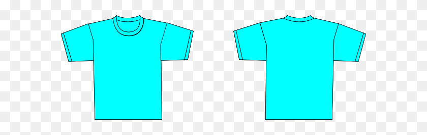 600x206 Blue T Shirt Template Clip Art - T Shirt Template PNG
