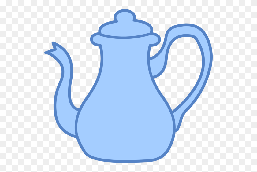 550x503 Blue Tea Kettle Clipart - Tea Clipart