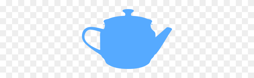 298x198 Blue Tea Pot Clip Art - Tea Kettle Clipart