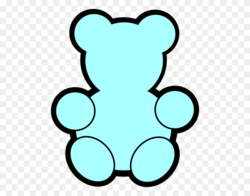 498x599 Blue Teddy Bear Clip Art - Teddy Bear Clip Art Free