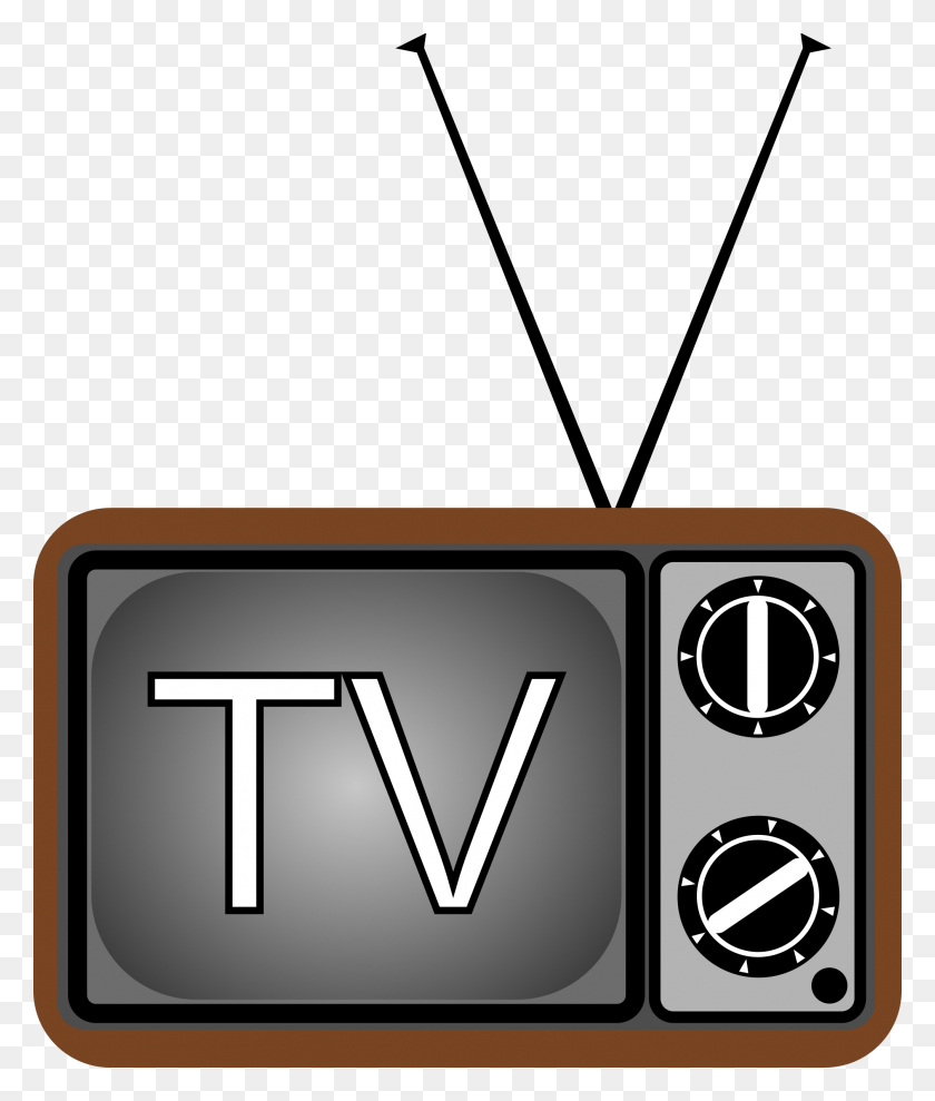 2014x2400 Imágenes Prediseñadas De Televisión Azul - Tv Set Clipart