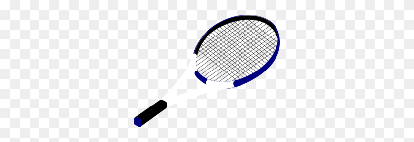 297x228 Blue Tennis Racquet Clip Art - Racket Clipart