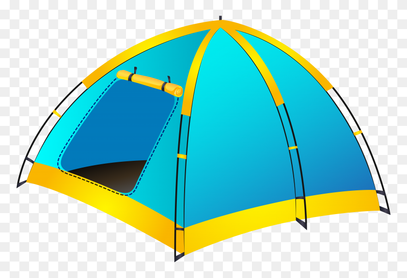 8000x5282 Blue Tent Transparent Png Clip Art - Tent Clipart PNG