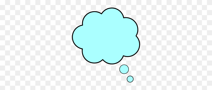 270x297 Blue Thought Bubble Png, Clip Art For Web - PNG Thought Bubble