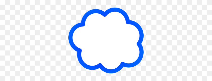 298x261 Blue Thought Bubble Png, Speech Bubble Png - Stratus Clouds Clipart
