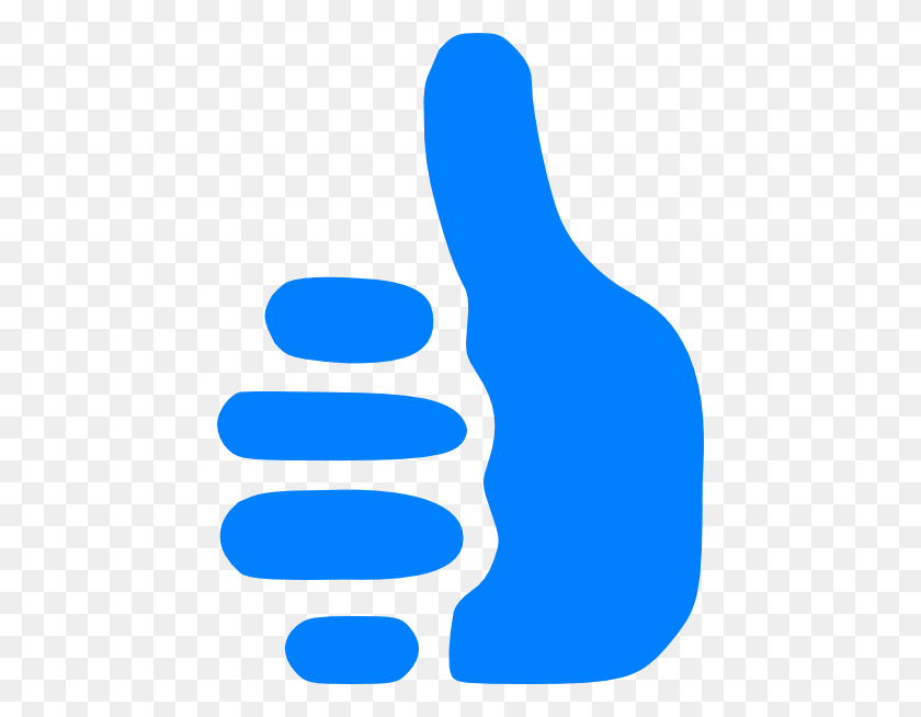 444x594 Blue Thumbs Up Clip Art - Thumbs Up Icon PNG