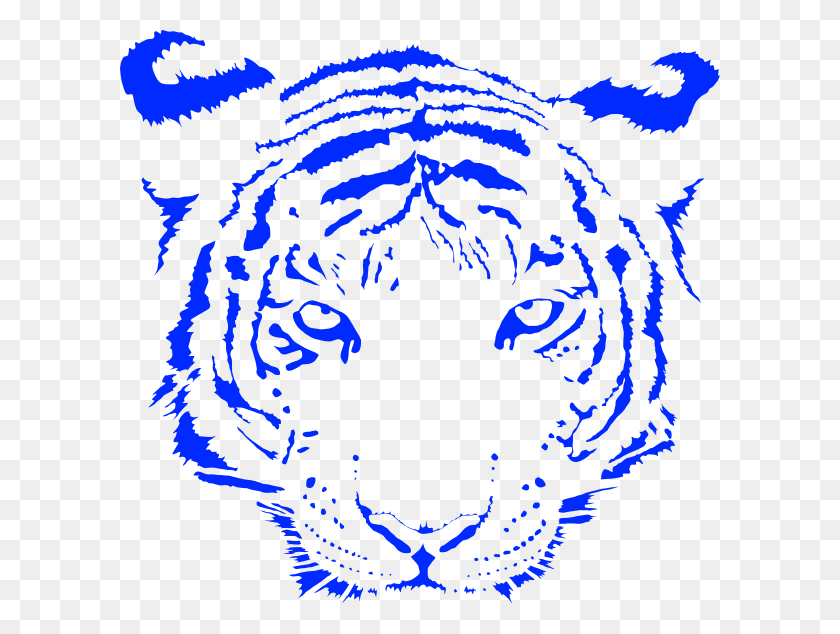 600x574 Blue Tiger Clip Art - Tiger Clipart Images