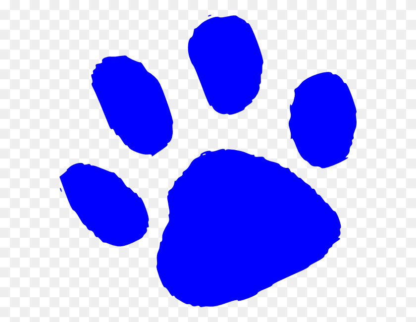 600x590 Синий Тигровый Принт Лапы Картинки Бесплатное Изображение - Тигровая Лапа Клипарт