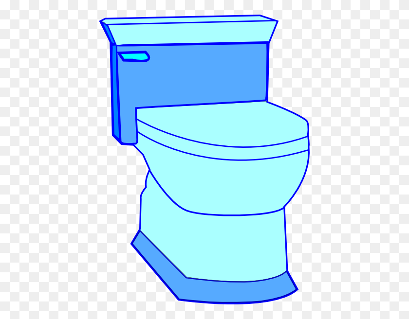 432x596 Blue Toilet Clip Arts Download - Toilet Clipart Black And White