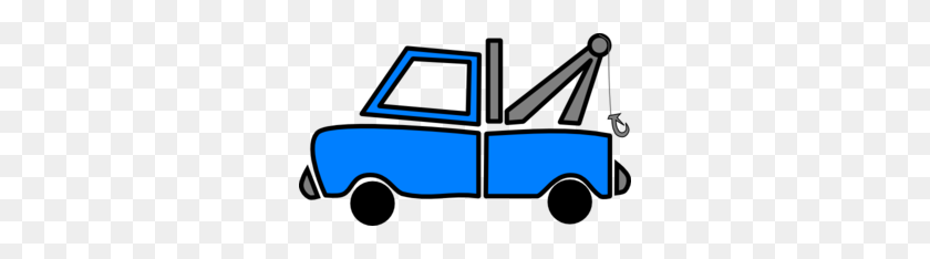 300x174 Blue Tow Clip Art - Blue Truck Clipart