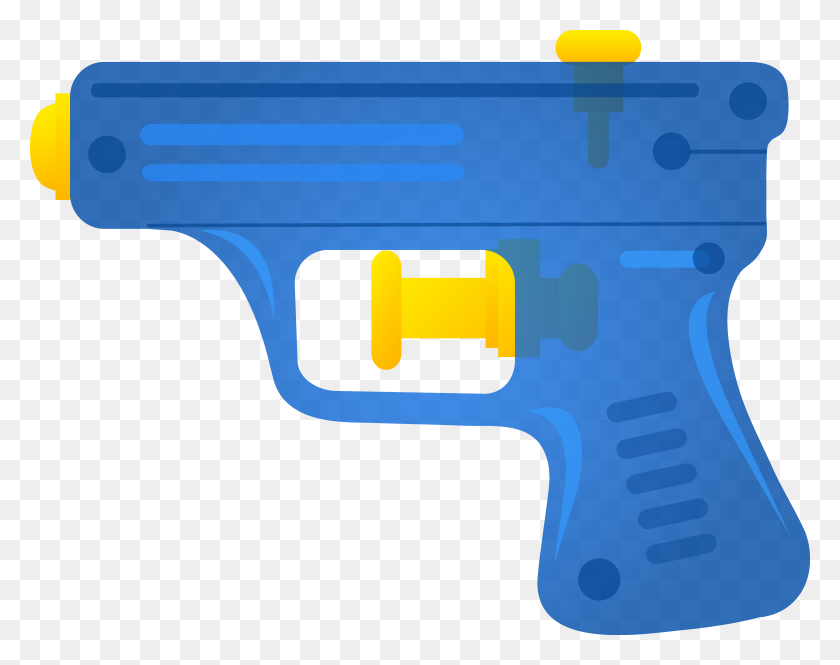 6236x4841 Blue Toy Squirt Gun - Water Gun Clipart