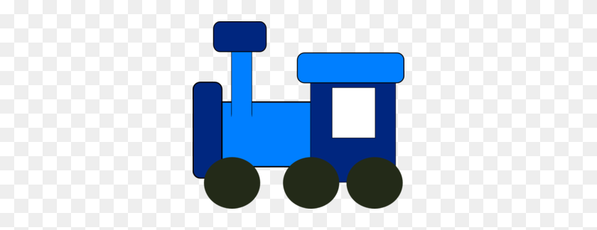 298x264 Blue Train Clip Art - Train Track Clipart