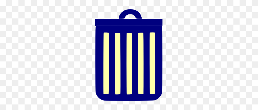 219x298 Blue Trash Can Png, Clip Art For Web - Trash Can Clipart Black And White