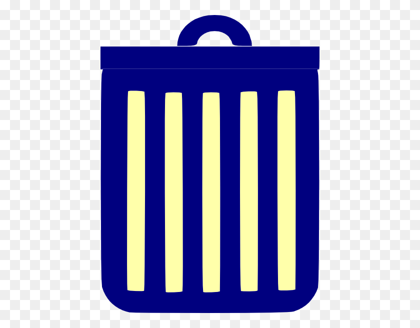 438x596 Blue Trash Can Png, Clip Art For Web - Can Clipart