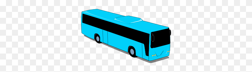 300x182 Blue Travel Bus Clip Art - Trip Clipart