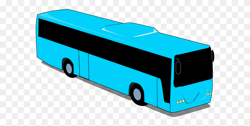 600x363 Синий Путешествия Автобус Картинки Бесплатный Вектор - Автобусная Остановка Клипарт