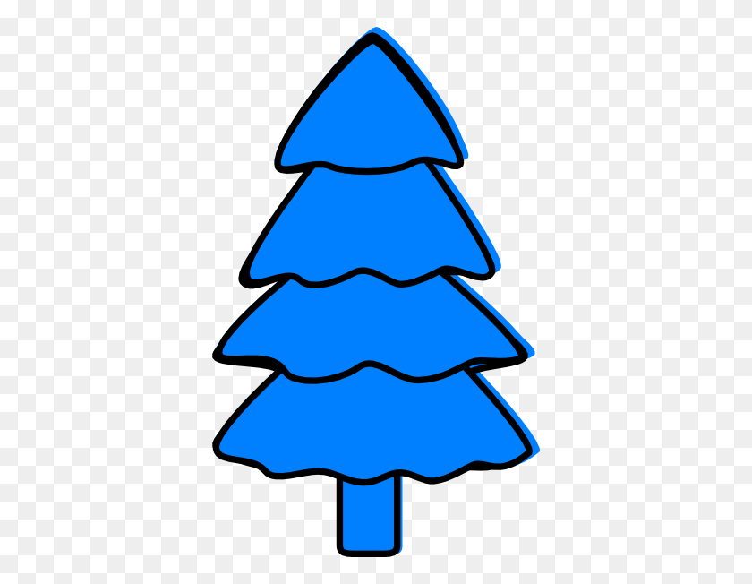 366x592 Blue Tree Clip Art - Blue Christmas Clipart
