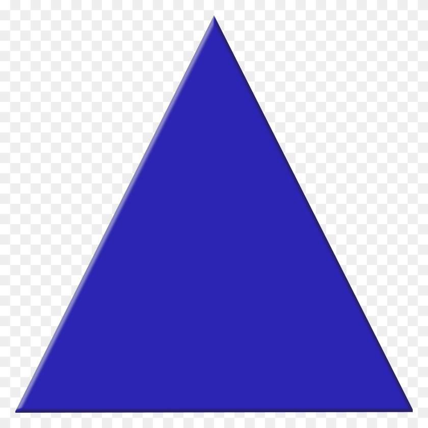 2400x2400 Blue Triangle - Triangle PNG