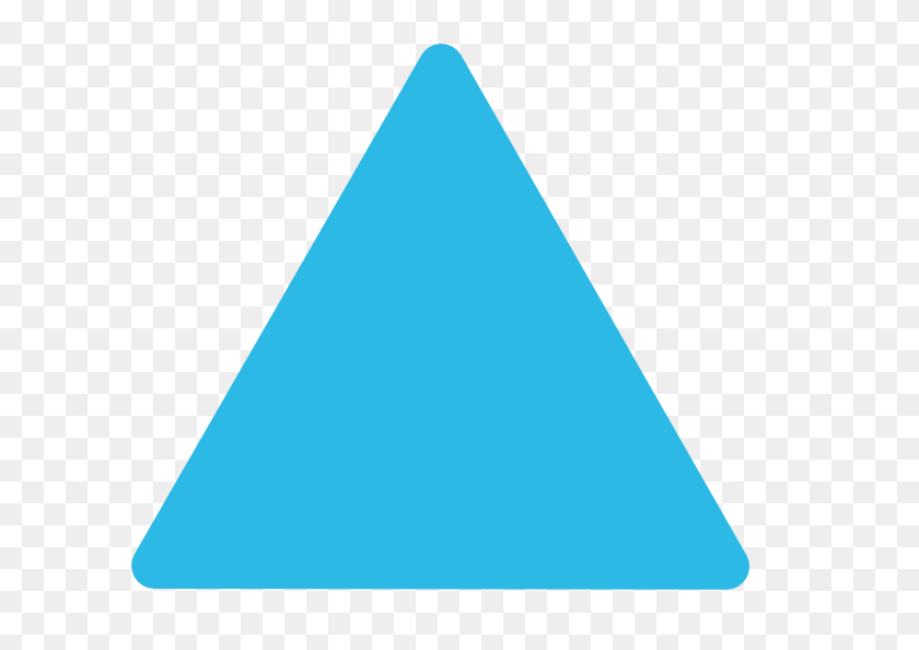 600x534 Blue Triangle Rounded Corners Clip Art - Rounded Triangle PNG