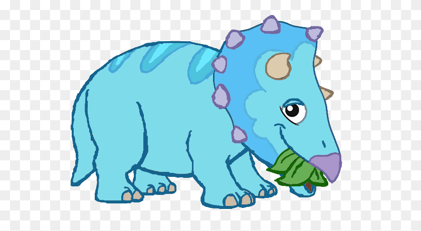 569x401 Blue Triceratops Clipart - Triceratops Clipart