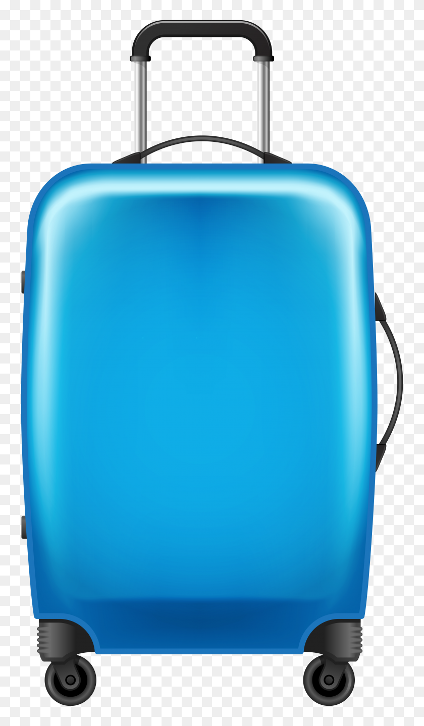 4527x8000 Blue Trolley Suitcase Transparent Png Gallery - Luggage PNG