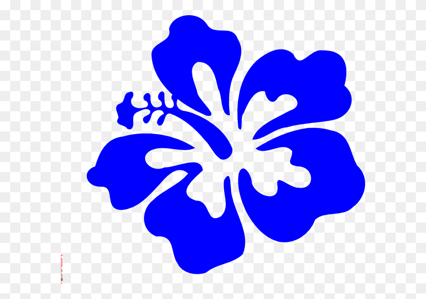 600x531 Blue Tropical Flower Clip Art - Tropical Flower Clipart