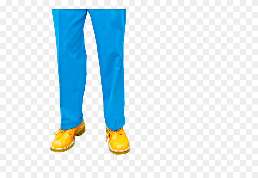 3200x2133 Blue Trousers And Yellow Shoes Transparent Png - Shoes PNG