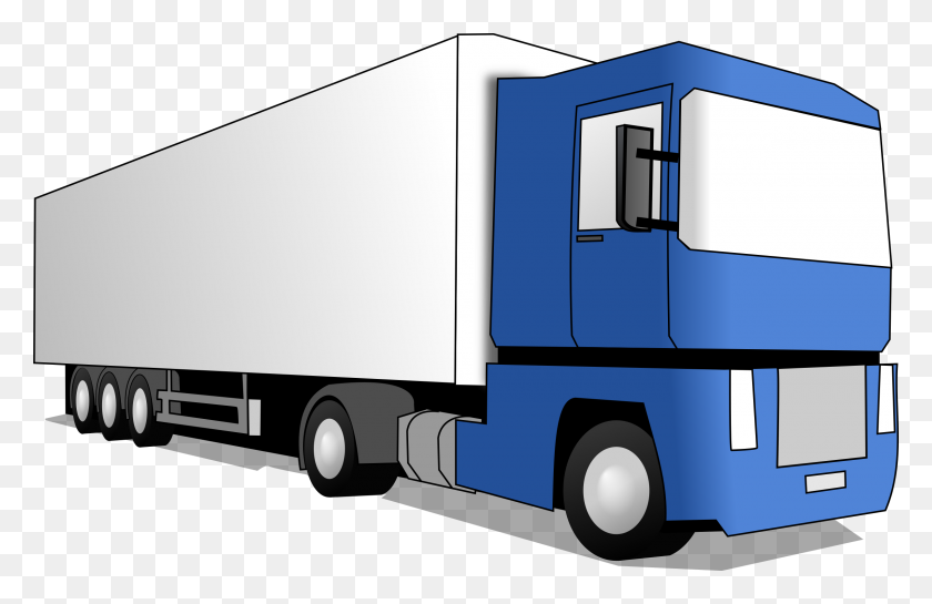 2400x1494 Blue Truck Icons Png - Truck PNG