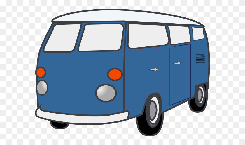 600x439 Blue Van Clip Art - Van PNG