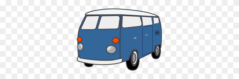 299x219 Blue Van Clip Art - Vintage Camper Clipart