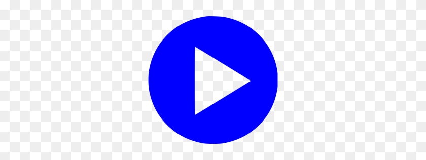256x256 Blue Video Play Icon - PNG Video Com