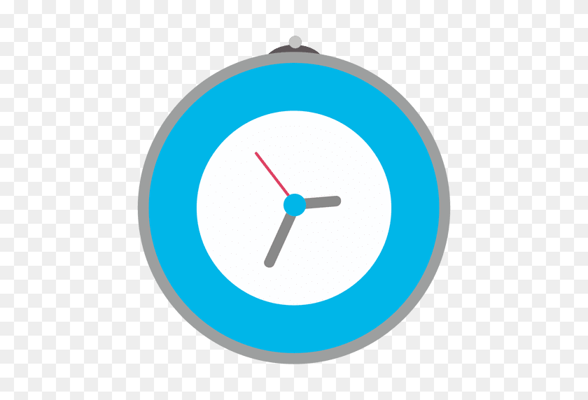 512x512 Blue Wall Clock - Clock Vector PNG