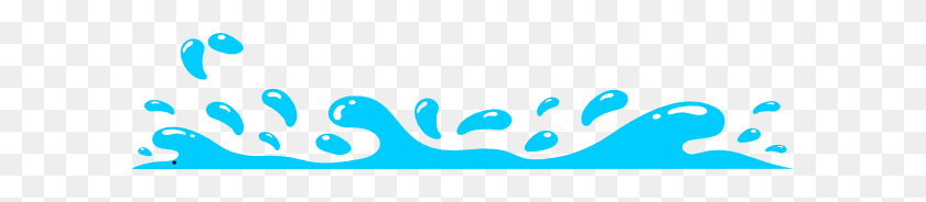 600x124 Blue Water Clipart Splash - Blue Splash PNG