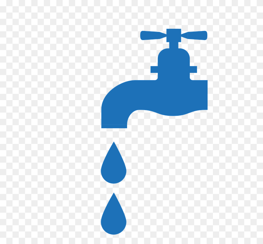 486x720 Blue Water Clipart Water Spigot - Water Spout Clipart