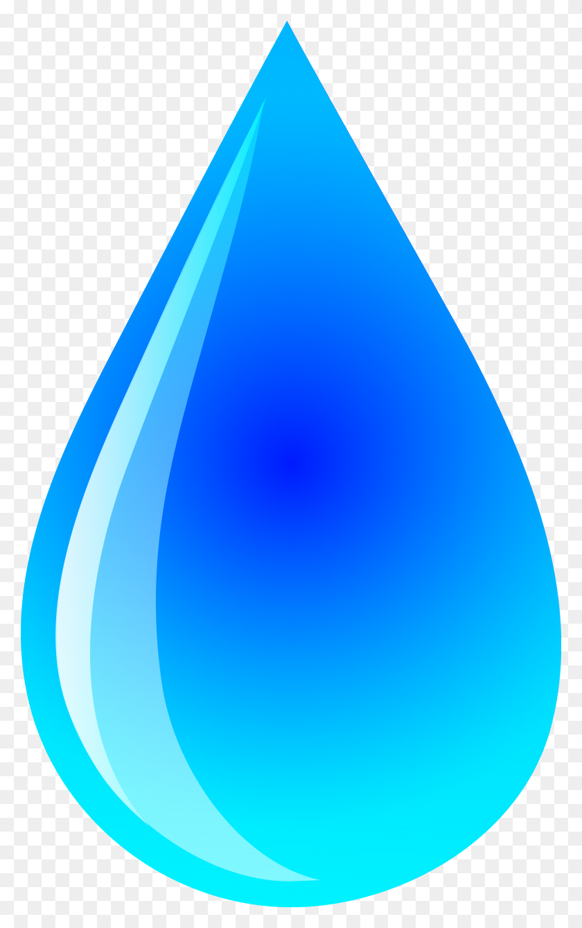 3837x6293 Logotipo De Gota De Agua Azul - Clipart Brillante