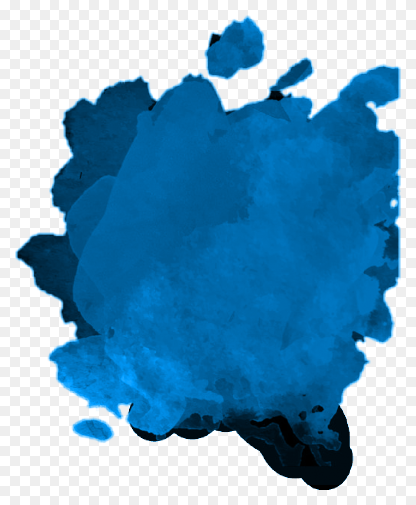 1316x1619 Синяя Акварельная Краска - Голубая Акварель Png