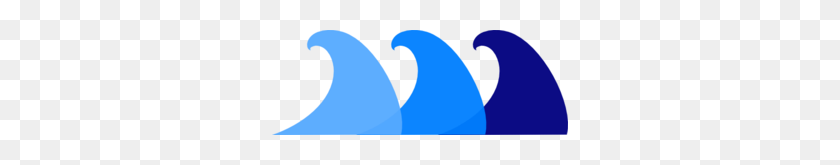 296x105 Blue Waves Png, Clip Art For Web - Blue Wave Clip Art