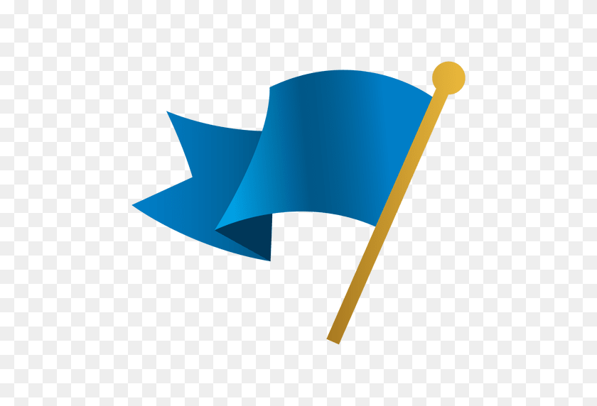 512x512 Blue Waving Flag - Waving Flag PNG
