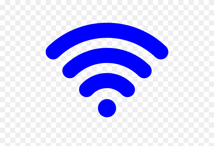 512x512 Blue Wifi Icon - Wifi Symbol PNG