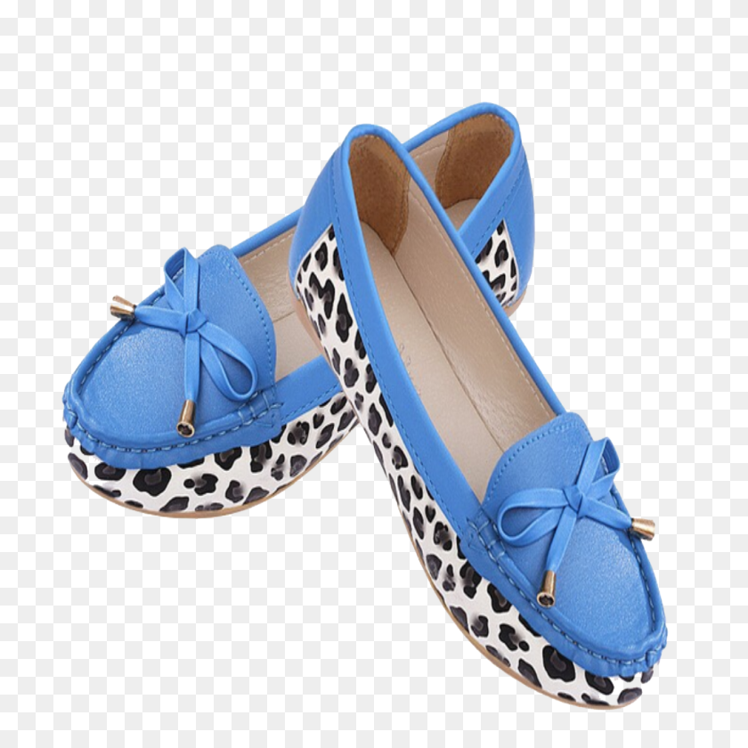 1024x1024 Blue Women Flat Shoes Png - Shoes PNG