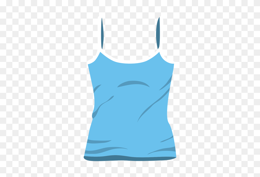 512x512 Icono De Camiseta Azul Para Mujer - Camiseta Sin Mangas Png