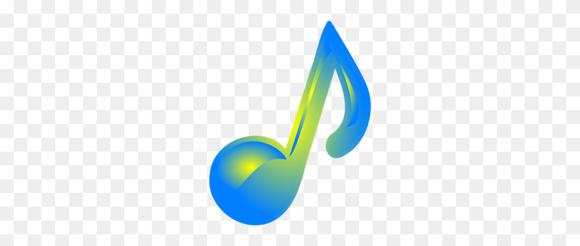 234x297 Blue Yellow Music Note Png, Clip Art For Web - Music Symbol PNG