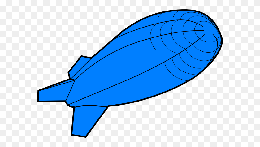 600x415 Blue Zeppelin Clip Art - Zeppelin Clipart