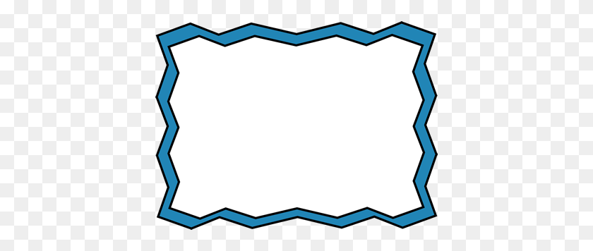 400x296 Blue Zig Zag Frame Clip Art Frame, Frame Clipart - Blue Frame Clipart