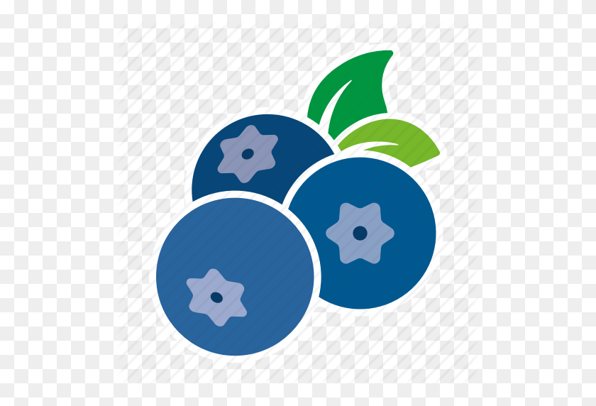512x512 Blueberries, Blueberry, Food, Fruit, Sticker Icon - Blueberries PNG