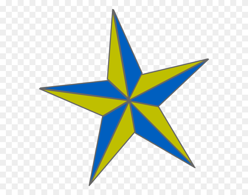 576x599 Bluegold Naut Star Клипарт Скачать - Золотая Звезда Png